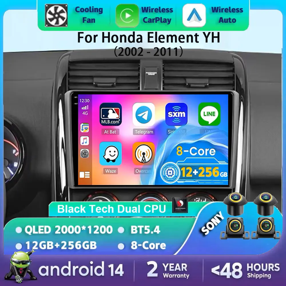 

Android 14 For Honda Element YH 2002 - 2011 Car Radio Multimedia Player GPS Navigation Stereo NO 2Din BT 5G WIFI Carplay Stereo
