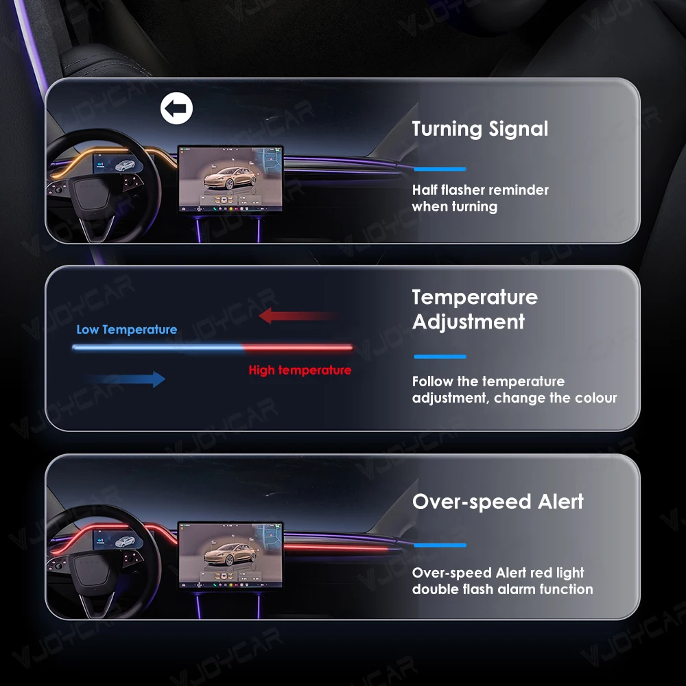 Model 3 Highland LCD Digital Instrument Cluster Touch Display Dashboard with CarPlay & Ambient Light