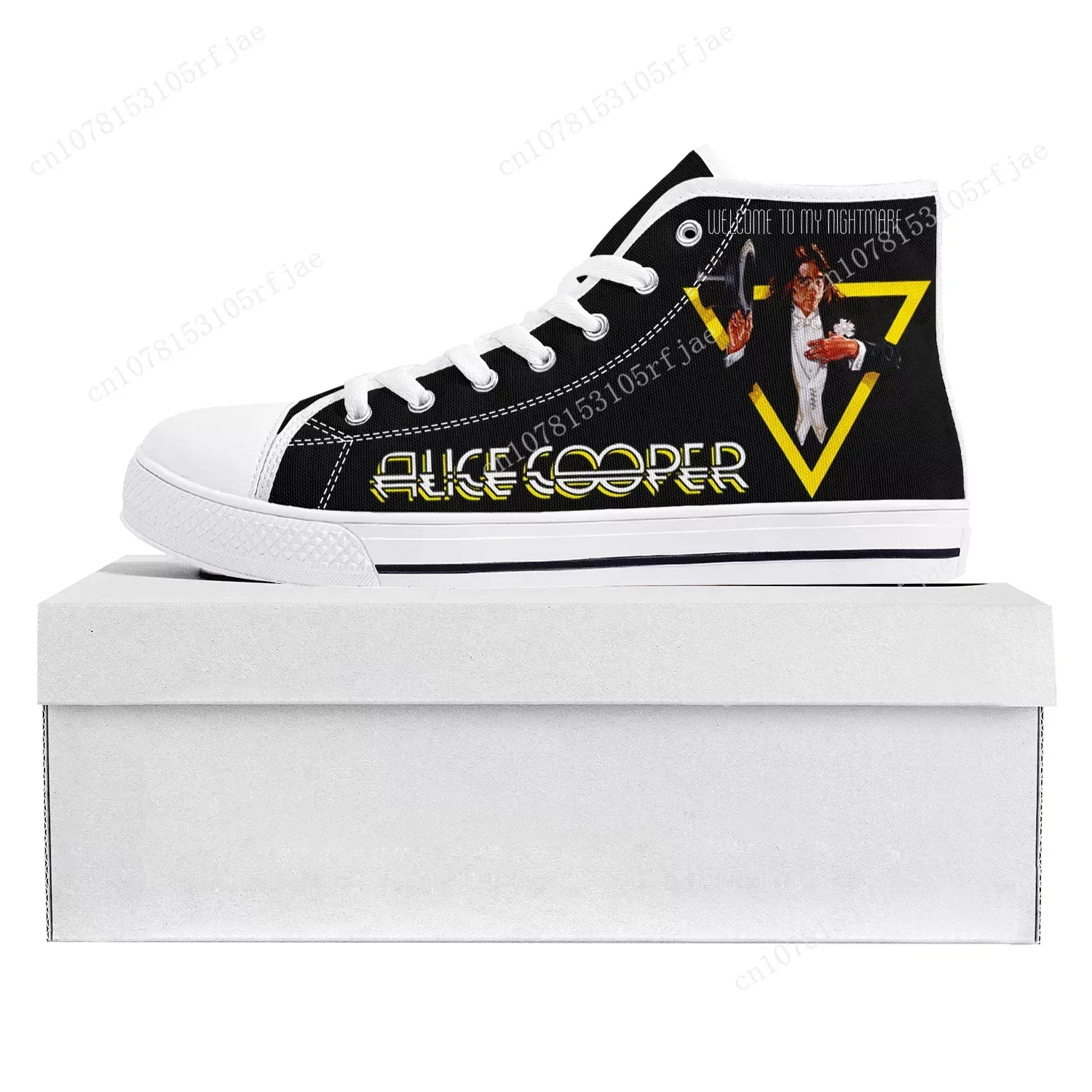 

Alice Cooper Rock Singer Pop High Top High Quality Sneakers Mens Womens Teenager Canvas Sneaker Casual Couple Shoes Custom Shoe