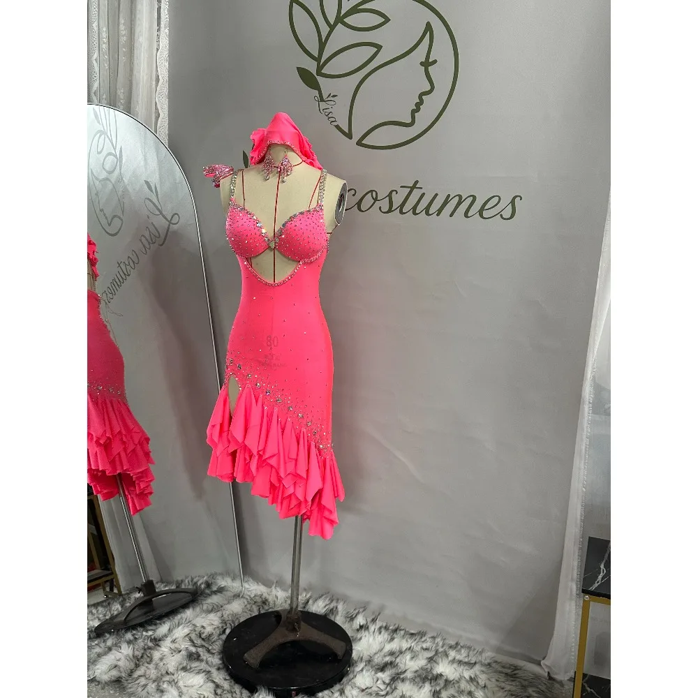 BellyDance Suit Embroidery Diamond Bra Split Fishtail Skirt Performance Set Custom Adult Child Competition Clothing Accessories