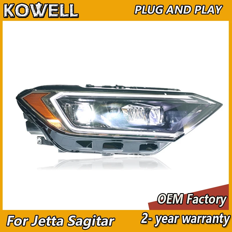 Car Styling for VW Jetta MK7 Headlights 2019-2022 Sagitar MK7 Headlamp DRL Turn Signal High Beam Projector Lens