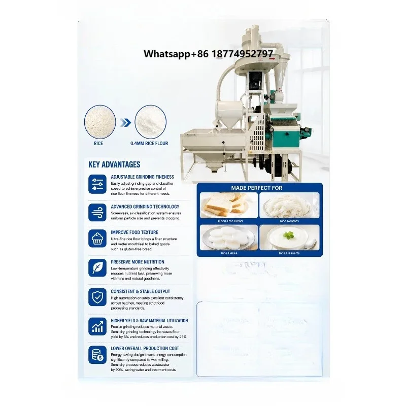 High Performance Wheat Grain Milling Equipment for Industrial Food Production with Precision Grinding System