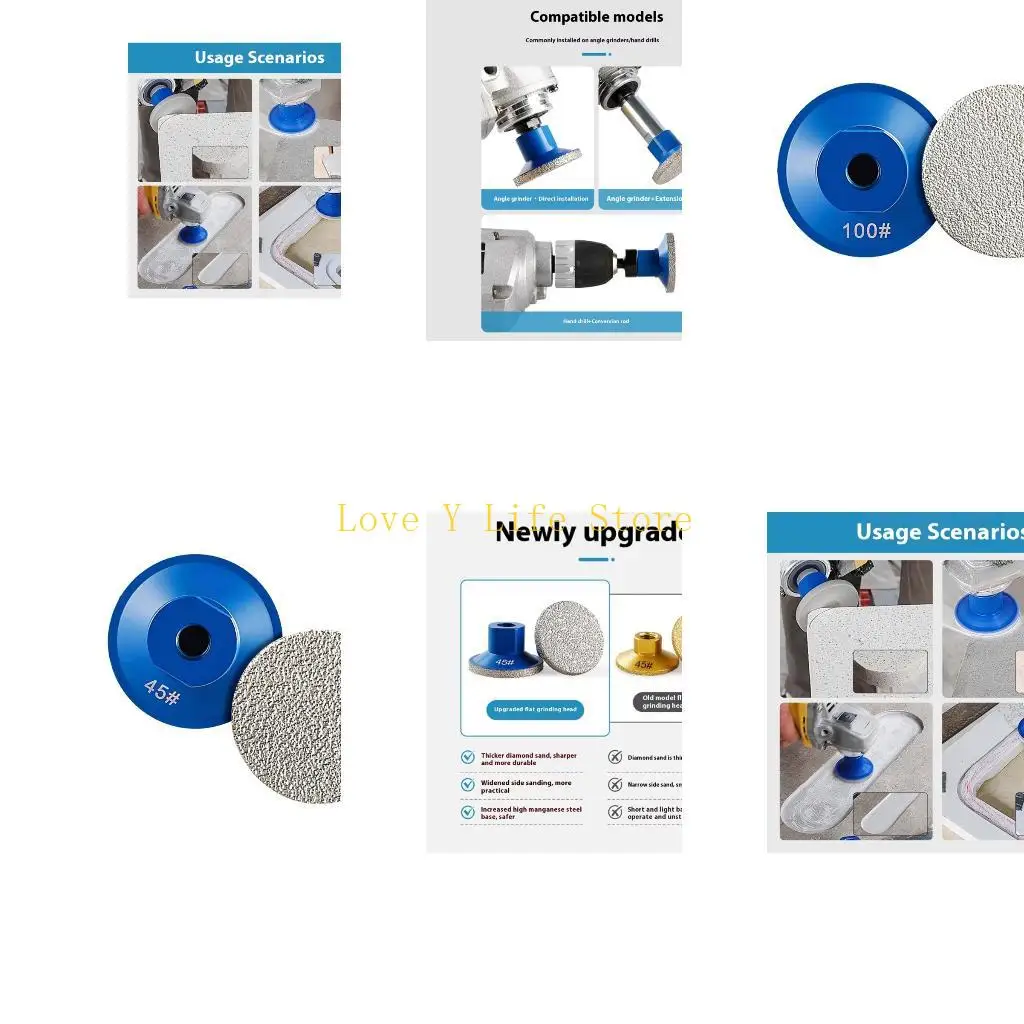 L74C High Performances 2 Inch Diamonds Grinding Head Arbor Suitable With Grinder Tool Diamonds Grinding Wheel