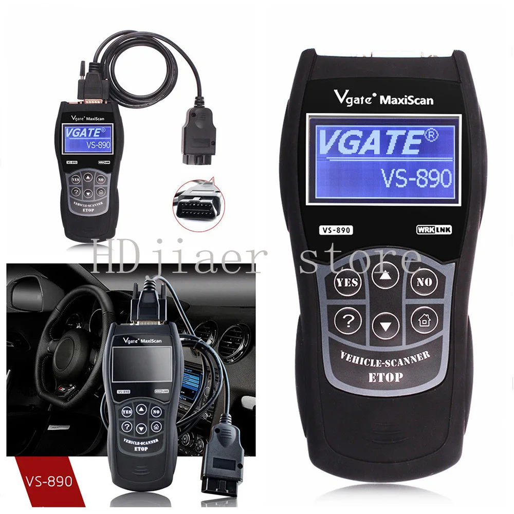 

VS890 OBD2 car code reading card car diagnostic tool detector supports 13 languages