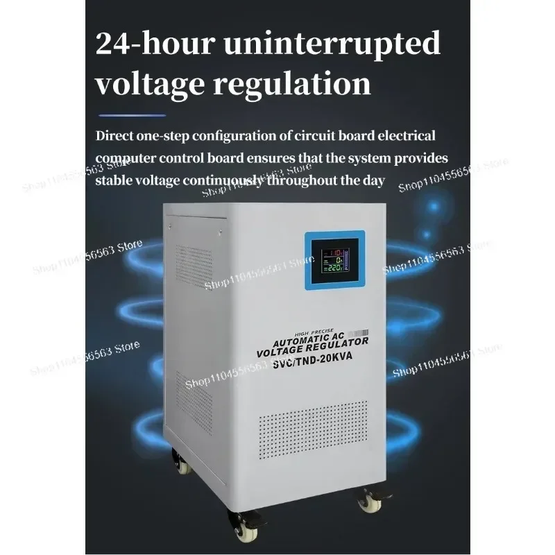Single-Phase AC Automatic Voltage Regulator, 10-50KVA for 90-260V/140-260V Stabilization