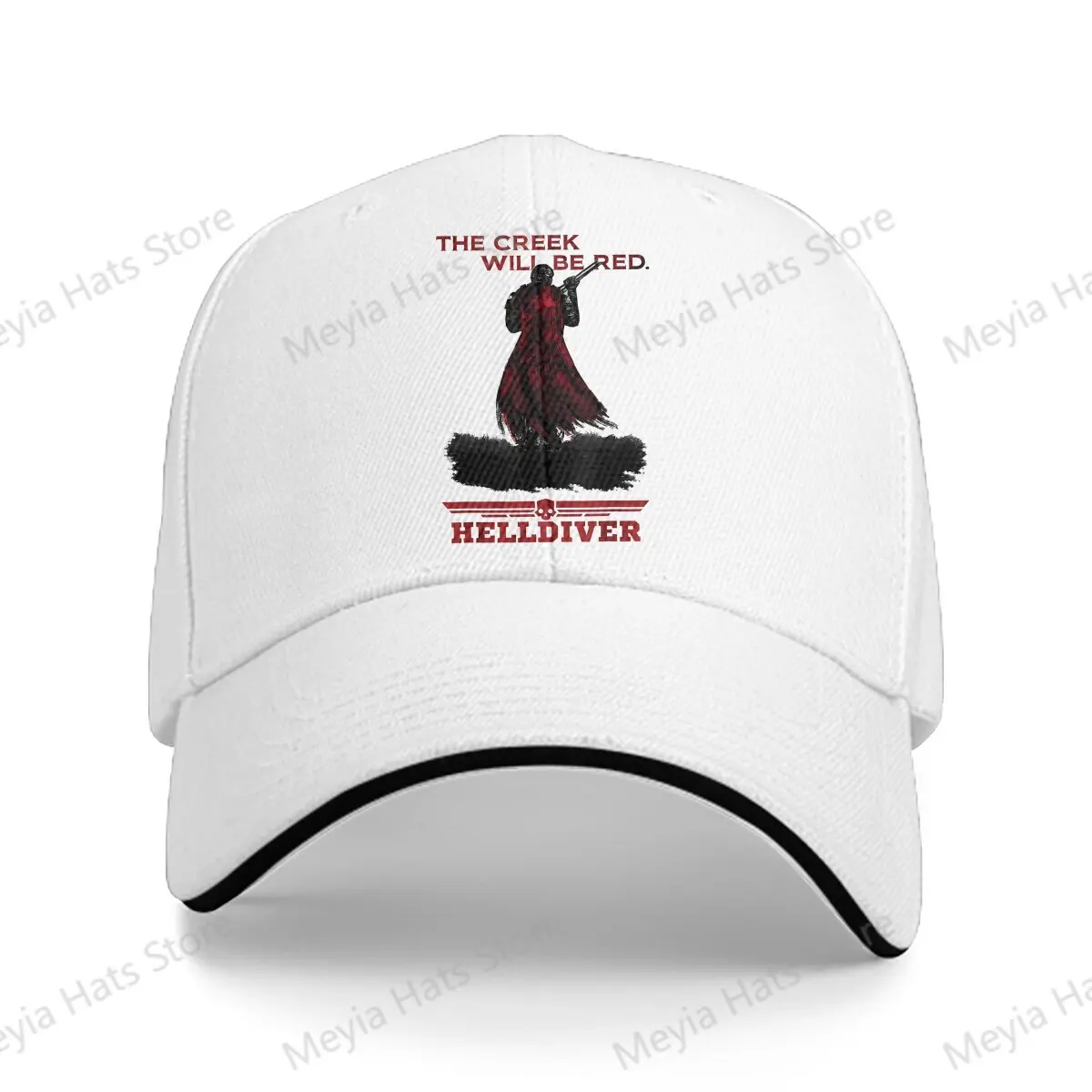 The Creek Will Be Red Helldivers 2 Malevelon Multicolor Hat Peaked Women's Cap Personalized Visor Protection Hats