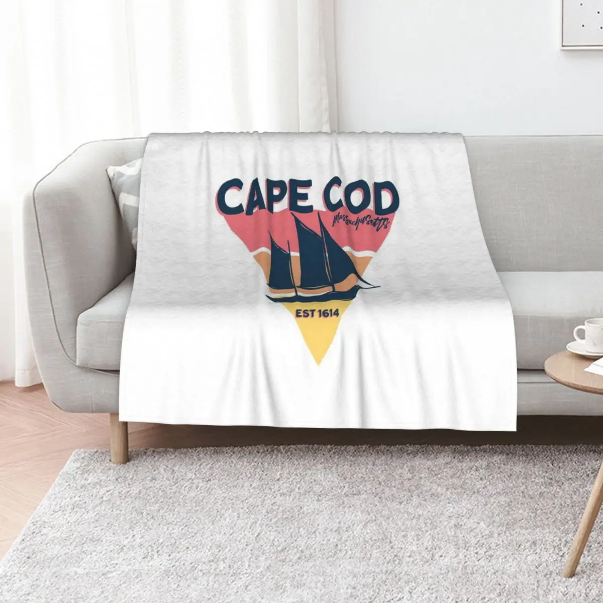 Cape Cod Sailboat Massachusetts Summer Vibes Throw Blanket Decorative Beds Sofas Flannel heavy to sleep Luxury Brand Blankets