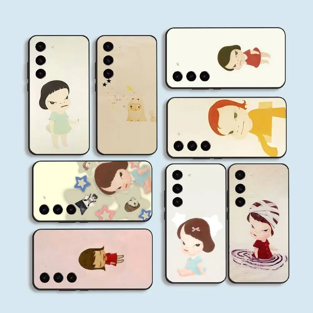 Y-Yoshitomo Nara Phone Case For Samsung Galaxy S21 S22 S23 S24ULTRA S25ULTRA FE Ultra Plus5G A52S S26 Soft Cover