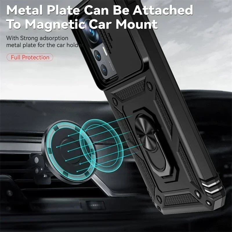 Xiaomi mi12t mi 12 t pro case, com suporte de anel magnético, armadura tampa traseira, para xiaomi mi12t mi 12 t pro