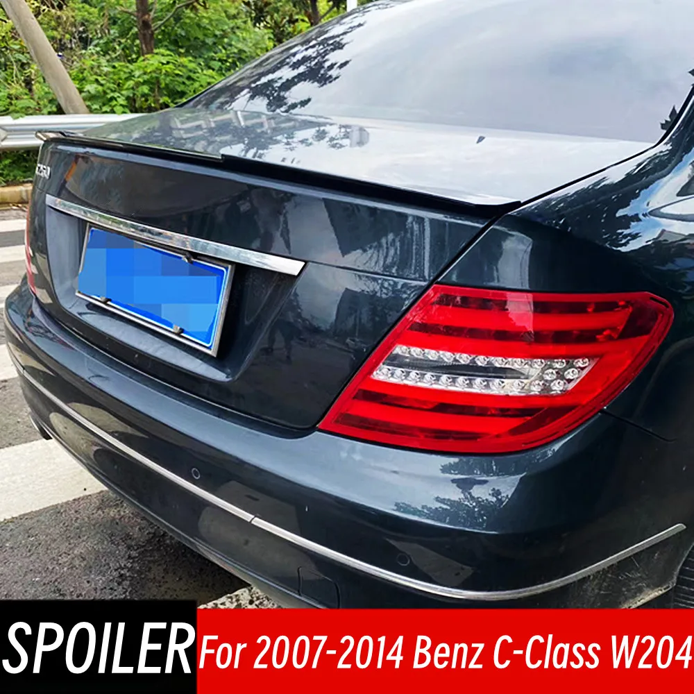 

For Mercedes Benz C-Class W204 C180 C200 C300 2007-2014 Rear Trunk Lid Spoiler Wings Car ABS Plastic Exterior Tuning Accessories