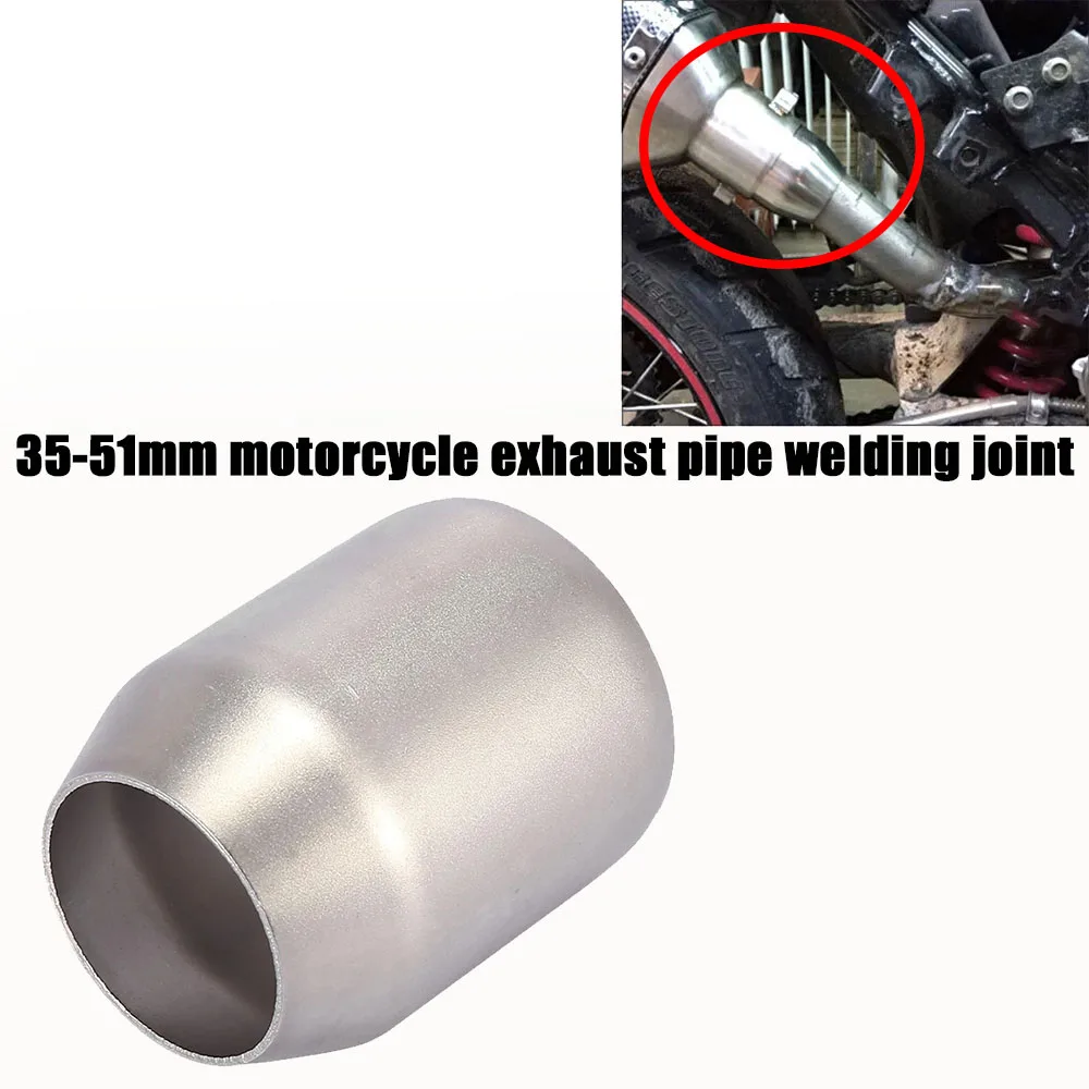 Universal 38-51mm motorcycle exhaust pipe weld joint shock absorber adapter muffler connector