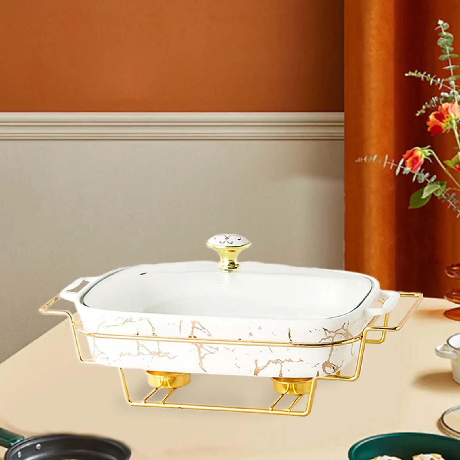 Chafing Dish Easy to Clean Casserole Tray for Holidays Birthday Wedding