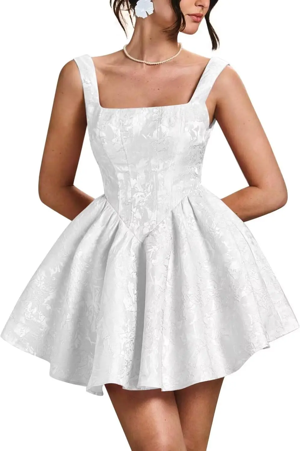 

Жаккардовые атласные платья для встречи выпускников для подростков 2025, короткие коктейльные платья с бантом, вечернее платье трапециевидной формы, коктейльные платья