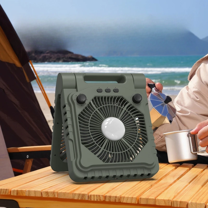

20000mAh lithium battery mobile power supply, desktop fan, camping outdoor fan LED light