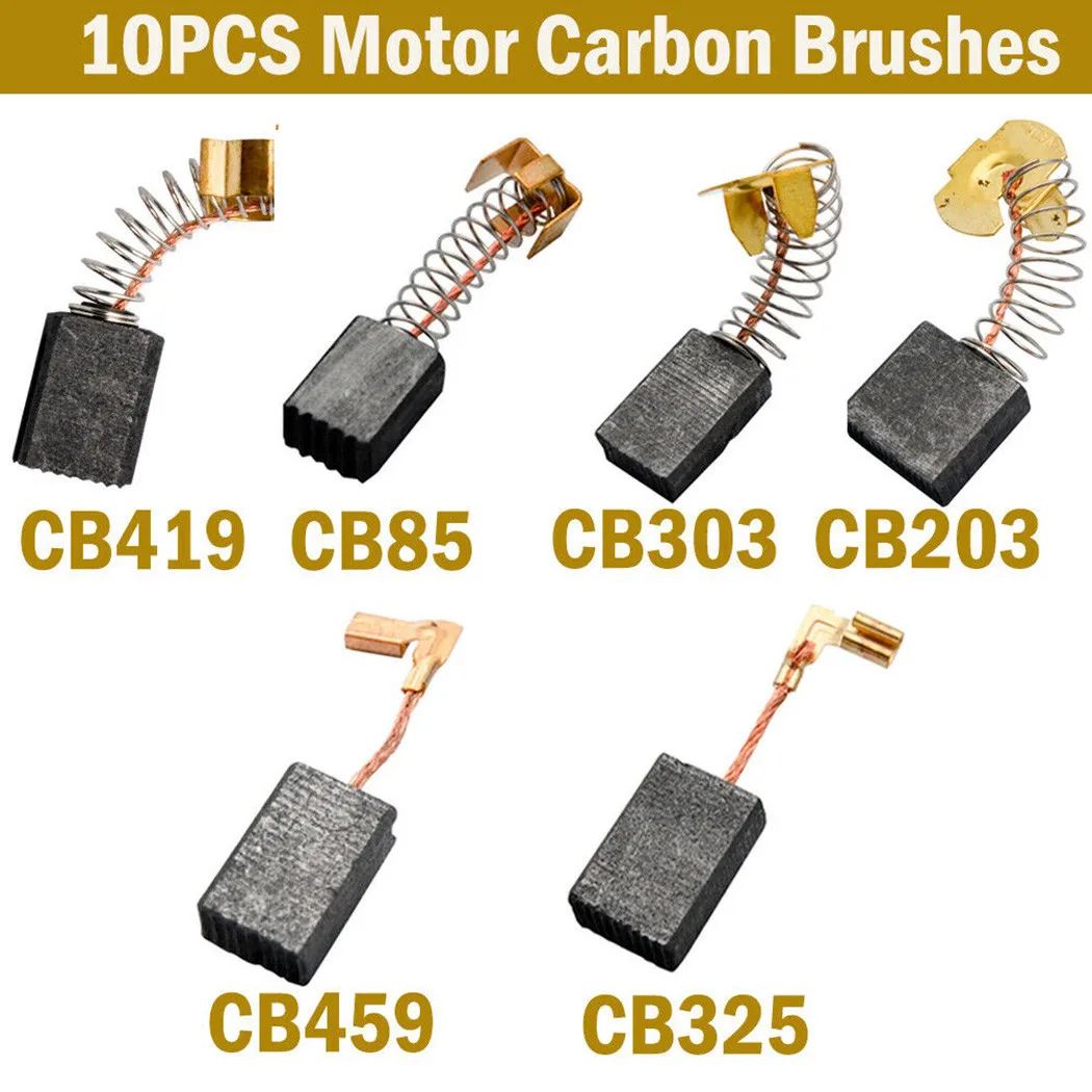 10 Uds. De cepillos de carbono, repuesto de cepillo de Motor para amoladora angular GA5030 CB325 JS1000 GA5030 TM3000C PJ7000, accesorios de herramientas eléctricas
