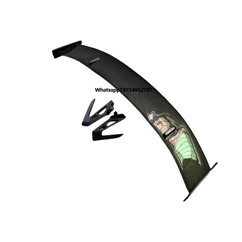 Carbon Fiber FRP Rear Lip Spoiler Trunk Wings With Bracket for  R8 2017-2019 Rear Boot Spoiler Car Styling