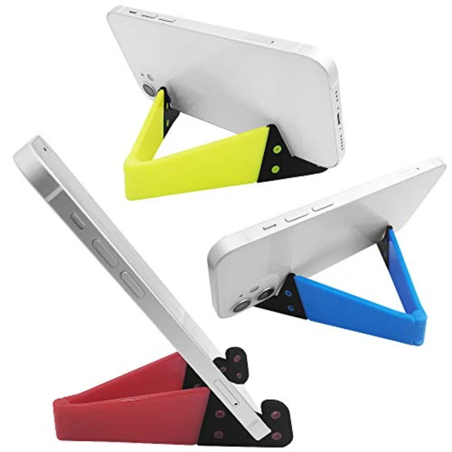 SourceTon 8 PCS 범용 포켓 크기 다채로운 휴대용 접이식 V 모델 휴대 전화 홀더 데스크탑 스탠드 마운트 홀더 크래들