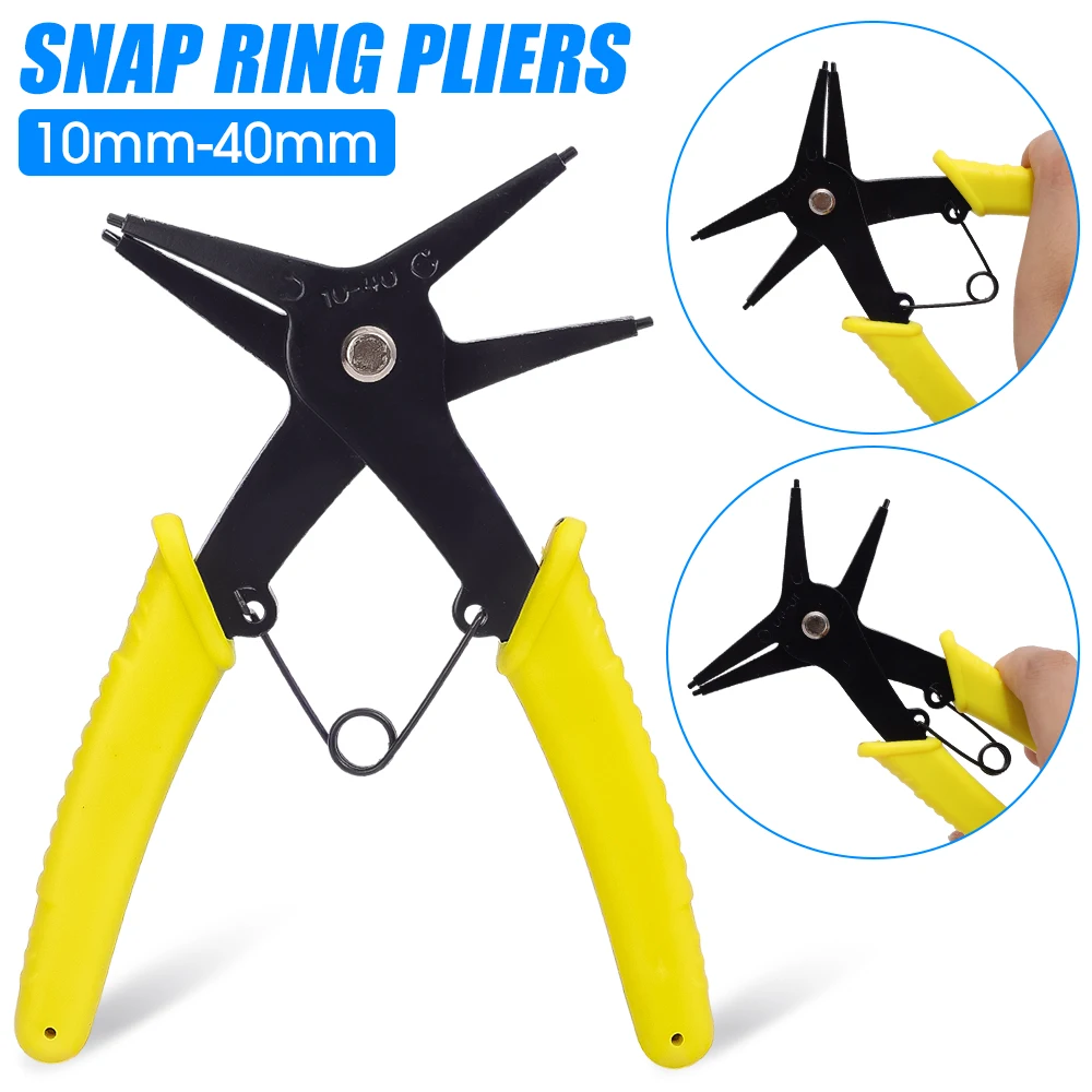 

Circlip Pliers Set Snap Ring Multi Crimp Removable Plier Head Universal Internal And External Multifunctional Auto Repair Tools