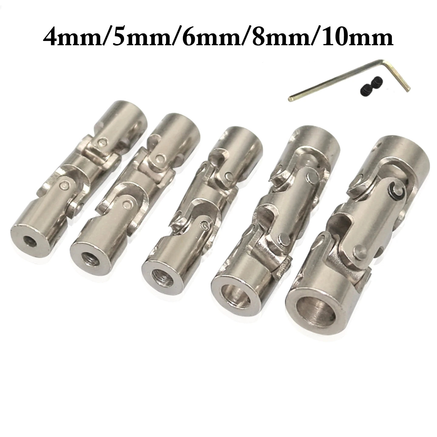 Three-section universal joint ship and vehicle model connecting accessories, motor optical shaft transmission connector