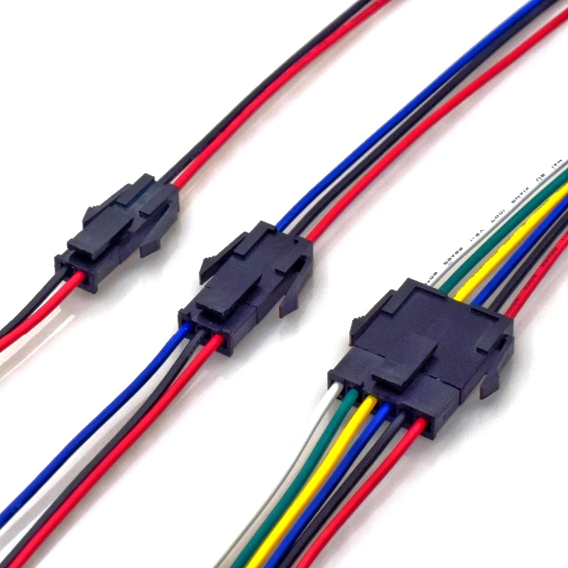 5PCS Micro-Fit 3.0mm Pitch Connector with 20AWG 20cm Cables Molex 3.0 Singlel Row 2/3/4/5/6Pin Male Female Air Docking Housing