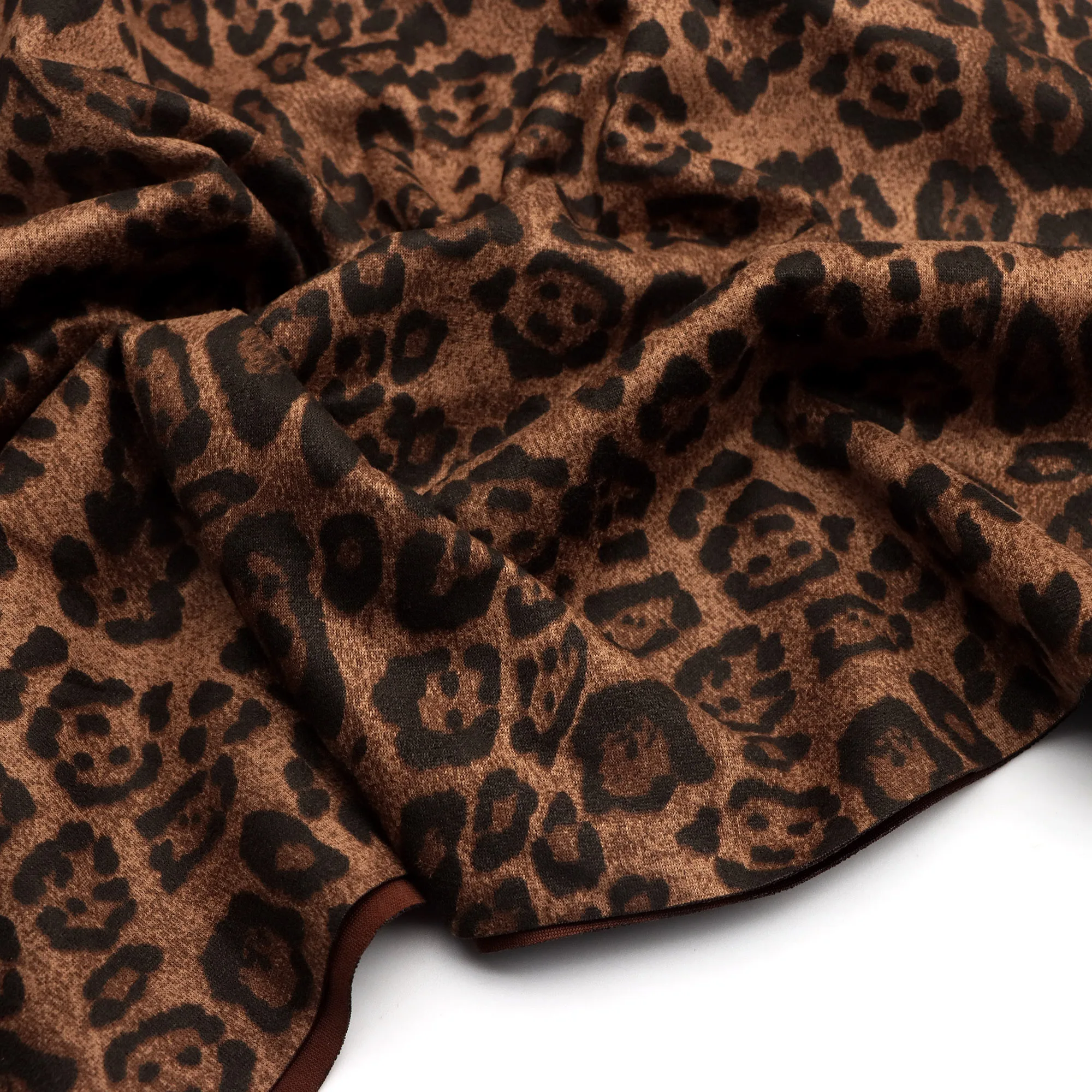 

Pre-cut 1pc Leopard Print Velvet Vintage Brown Satin Fabric - 57.08x19.68 Inch Pre-Cut 100% Polyester