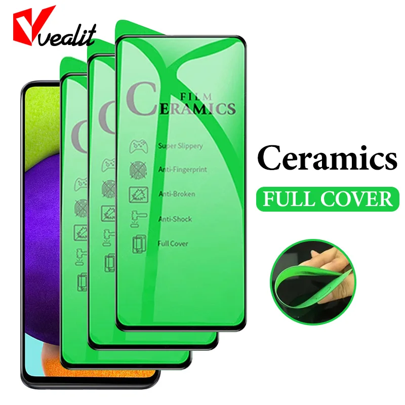 1-3Pcs Ceramic Soft Film Screen Protector for Samsung Galxy A54 A34 A14 A04 A03 A02 S A71 A51 A31 A21S A50 S20 S21 FE Not Glass