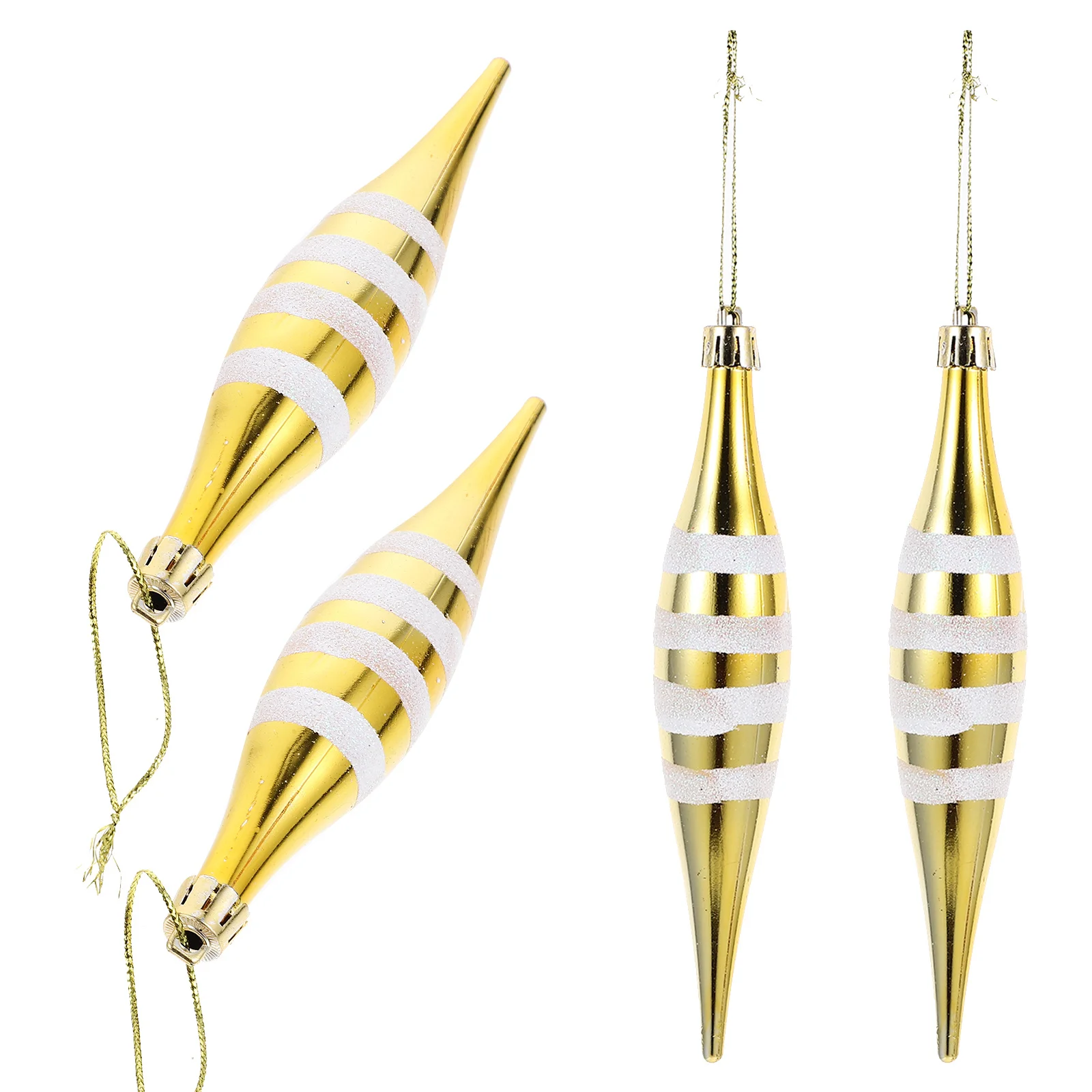 

4Pcs Christmas Tree Pendant Tapered Xmas Decorations Compact Size Easy to Suspend Wonderful Memories Christmas Tree Pendant