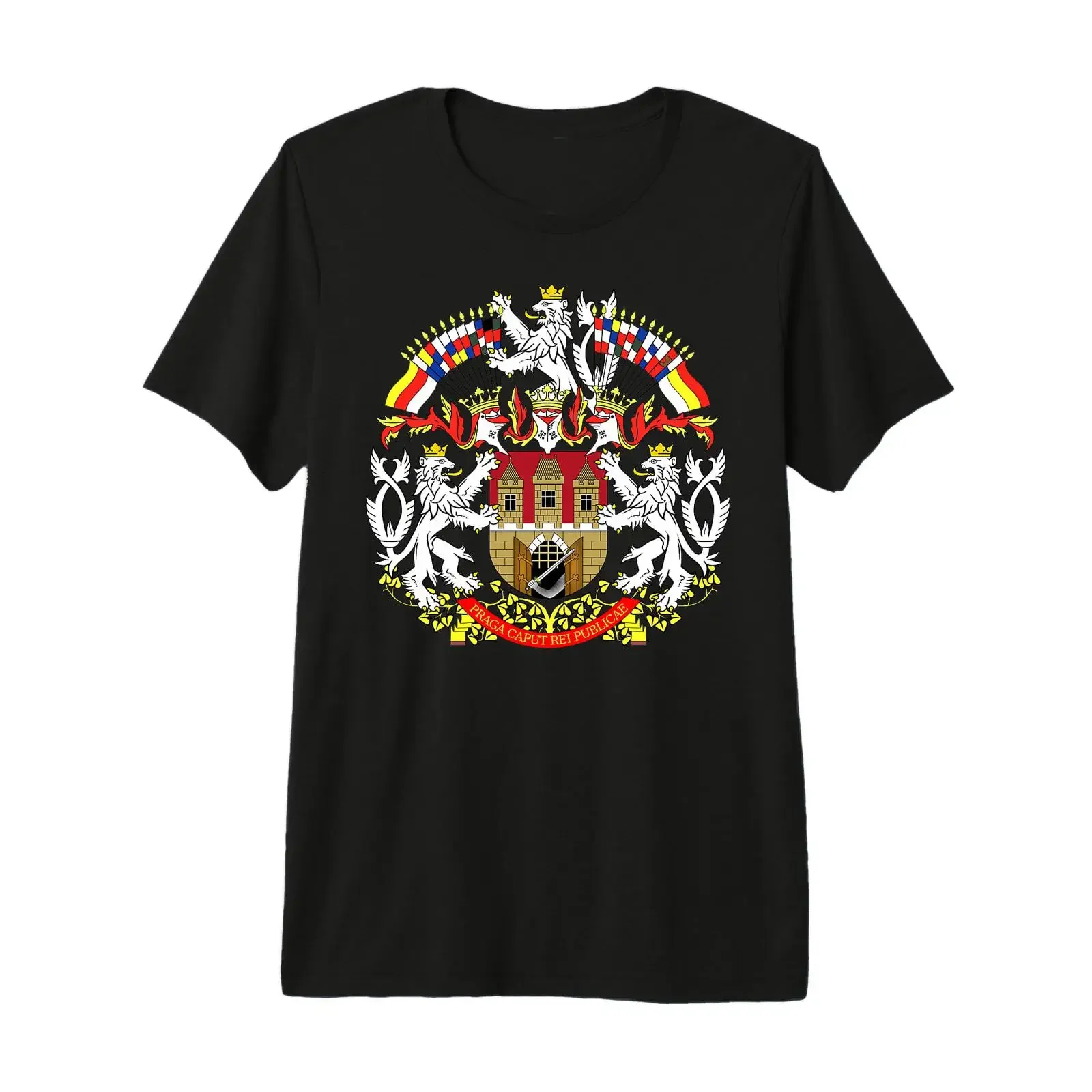 Praha Prague Czech Republic Coat of Arms ex Czechoslovakia Premium Tri blend T Shirt vintage Washed designer clothes Stretched