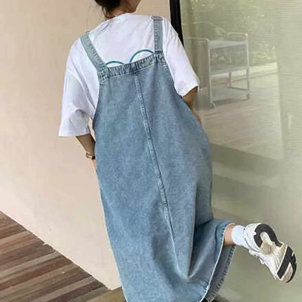 

Overalls Skirt Casual Korean Loose Dress Loose Plus Size Dress Suspender Skirt With Niche Design Daily Leisure