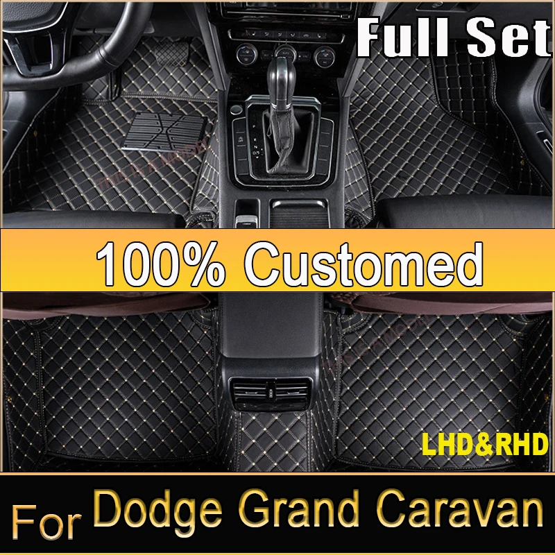 Car Mats Floor For Dodge Grand Caravan 2008~2020 7seat Waterproof Car Floor Mat Ceubre Pisos Para Autos Car Accessories Interior