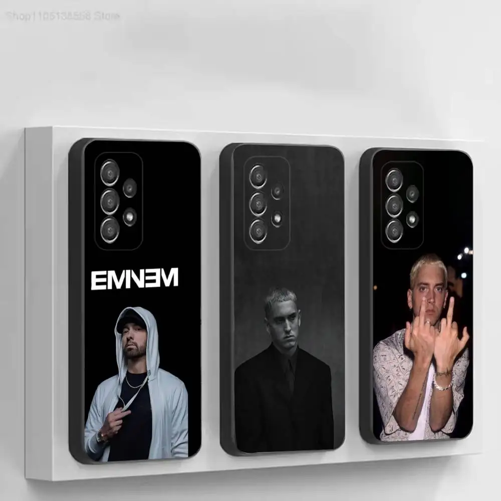 R-Rapper E-Eminem Black Soft Protective Case For Samsung Galaxy S30, 25,24,23,22,21,20,10 Ultra Plus Lite FE