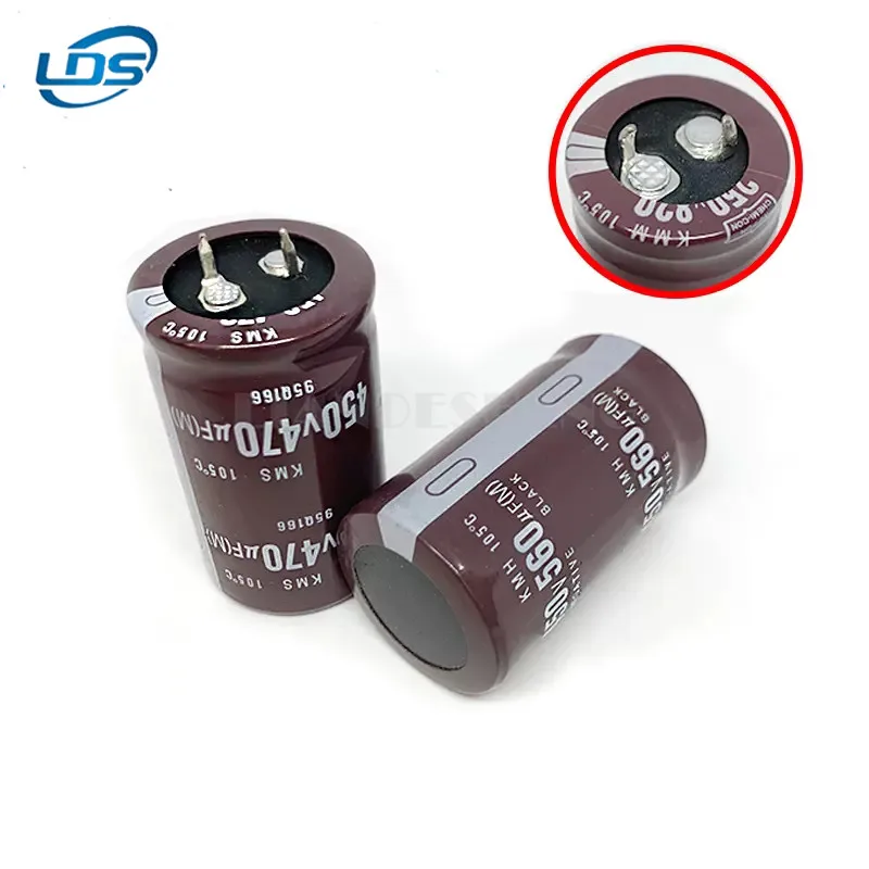 1pcs Ox horn foot electrolytic capacitor 680/820 150/330 dark brown / 470/560/450 v / 1000 uf kong welding machine