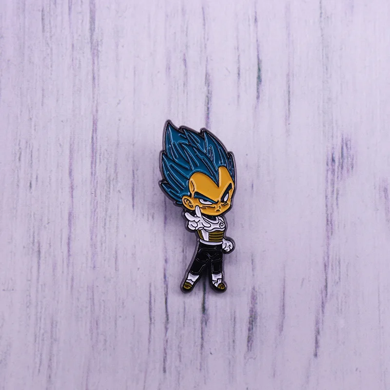 Dragon Ball Hero Vegeta IV Anime Lapel Pins Backpack Jeans Enamel Brooch Pin Women Fashion Jewelry Gifts Cartoon Badges