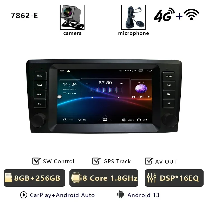 CHSTEK Autoradiostation Carplay Android13 Voor Volvo S60 S40 V40 V70 XC70 XC90 2000-2004 Multimedia navigatie GPS Bluetooth