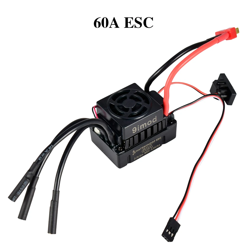 9imod F540-V2 4370KV Brushless Sensorless Waterproof Motor 3.175mm+60A ESC For 1/10 RC Drift Racing Off-road Car Truck