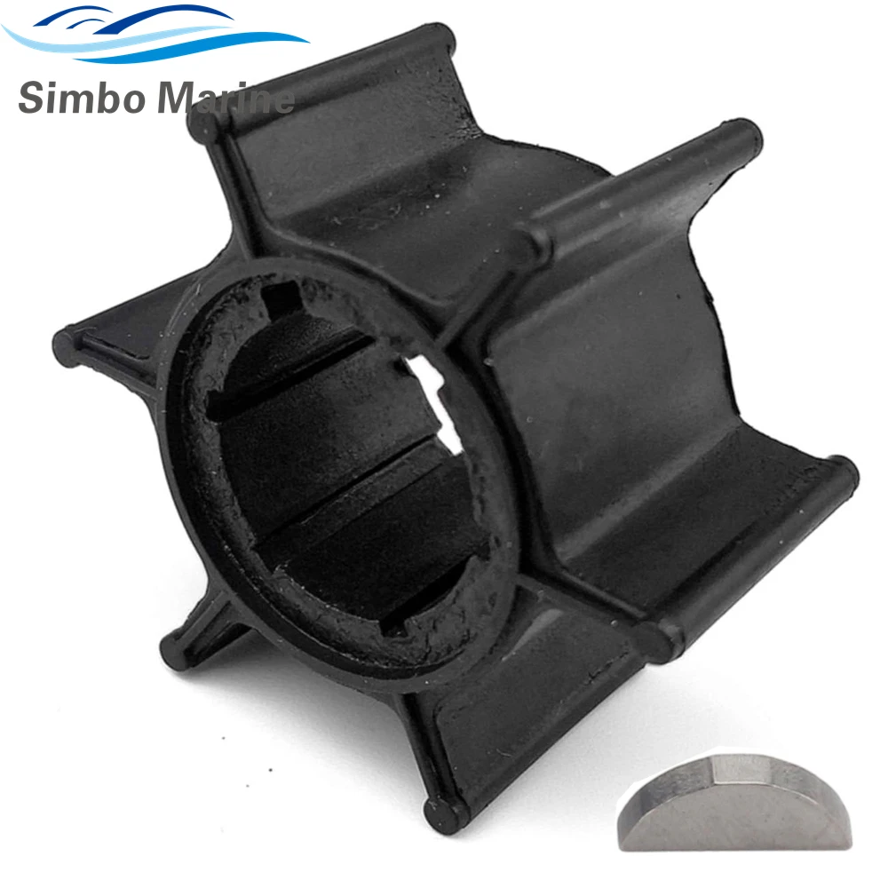 655-44352 Water Pump Rubber Impeller With Key 647-44352 For Yamaha 2 Stroke 6 8 HP Outboard Motor 655-44352-09  647-44352-00