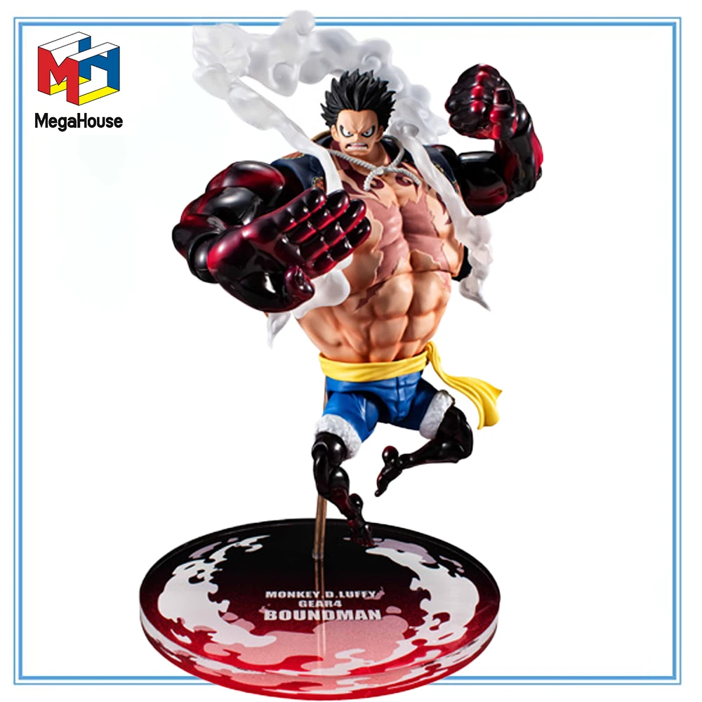 

100% оригинальный MegaHouse Variable Action Heroes One Piece Monkey D. Luffy Gear 4, гаражный комплект Boundman, коллекция моделей, игрушки