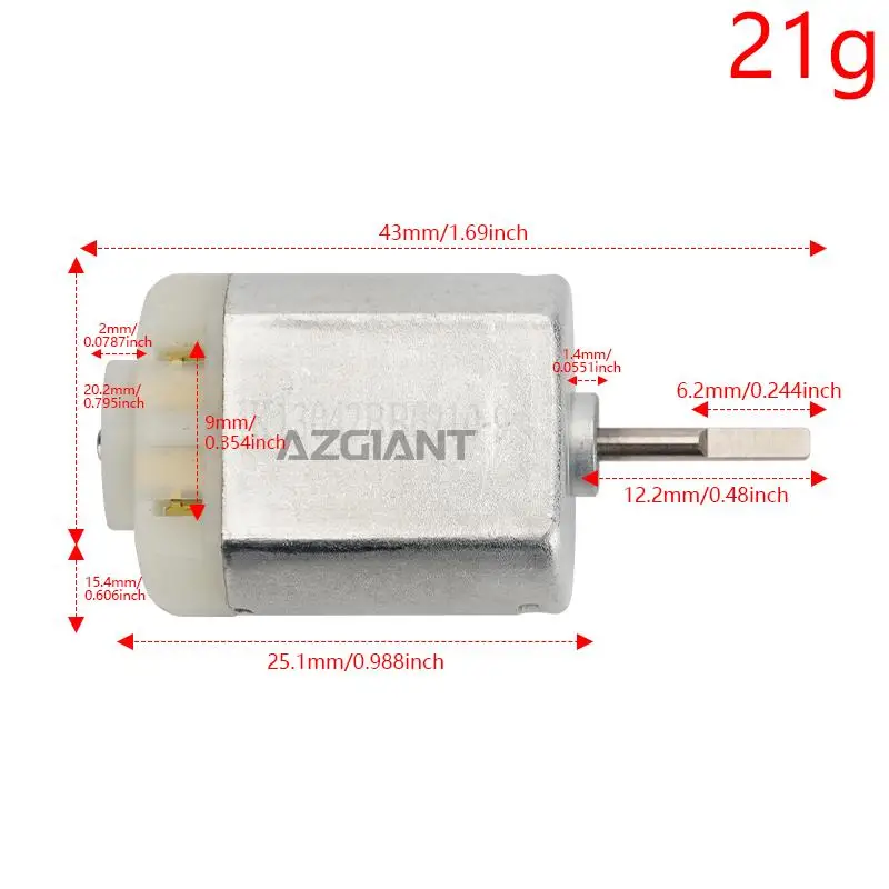 AZGIANT OEM Car Rearview Mirror Folding Motor FS140 12260 D cut for 2010-2018 Subaru Impreza