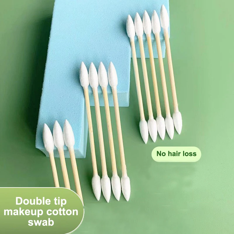 

NEW 100/300/500Pcs Precision Tip Pet Cotton Swabs Pointed Tip Cotton Swabs Bamboo Sticks And Double Pointed For Outdoor Makeup