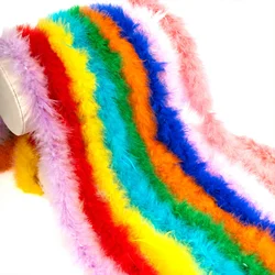 2M Fluffy Marabou Feather Boa Natural Turkey Feathers DIY Craft Sewing Trim Hat Costume Decor Home Wedding Party Accessories