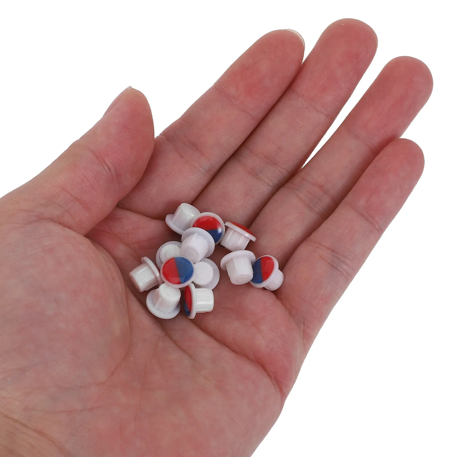 

20Pcs Sink Hot Cold Indicator Faucet Handle Index Buttons for 6.7mm Holes Faucet Hole Accessories Red Blue Tap Water Marker