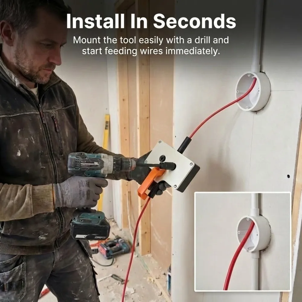 Durable Heavy Duty Wire Puller Handheld Fish Tape 8mm Wire Tugger Smooth Cable Pulling Tool Wall Underground Data Center
