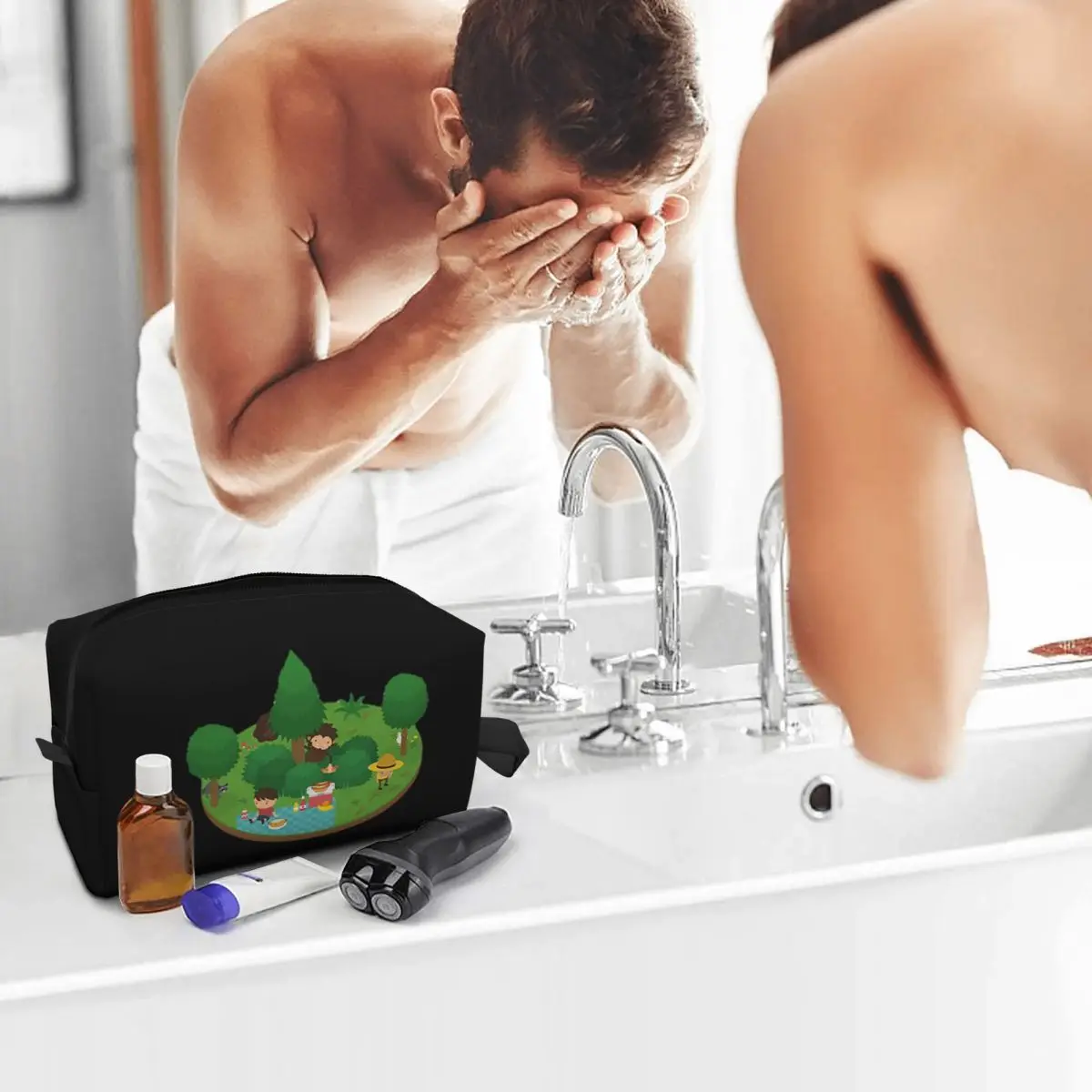 Sneaky Sasquatch-Bolsa de maquillaje flotante para Picnic, organizador de cosméticos, Kit de almacenamiento Dopp, bolsa de cosméticos de artículos de tocador, estuche para lápices