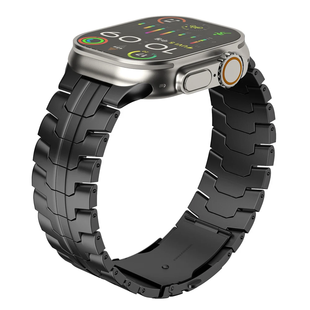 

Titanium Straps For Apple Watch bands 46mm 45mm 44mm 42mm Man bracelets correa iWatch series 10 se 9 8 7 6 5 3 ultra 2 band 49mm