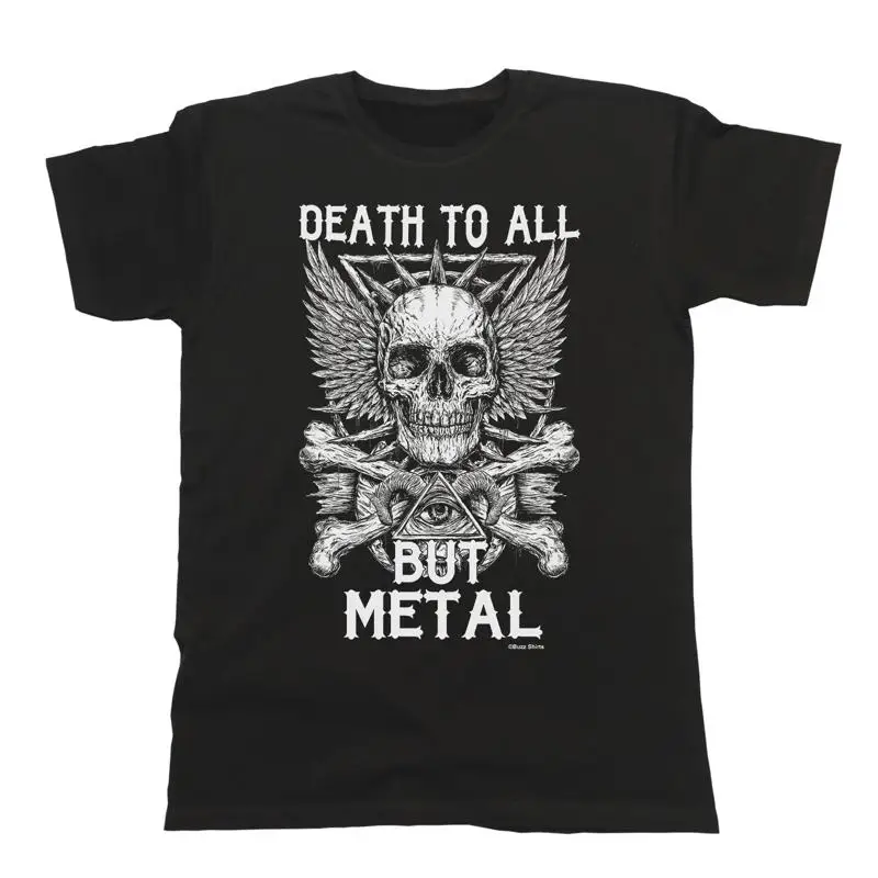 Death To All But Metal Skull Heavy Metal Thrash T-Shirt