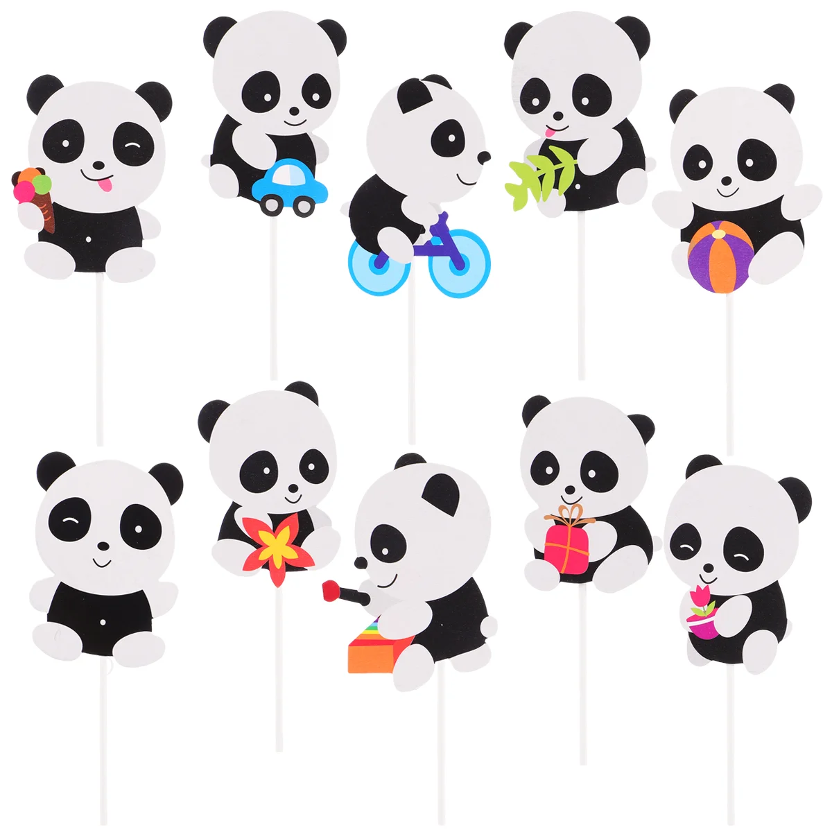 

Animal Decor Giant Panda Cake Fruit Inserts Cupcake Toppers Birthday Decorate Card Cakes