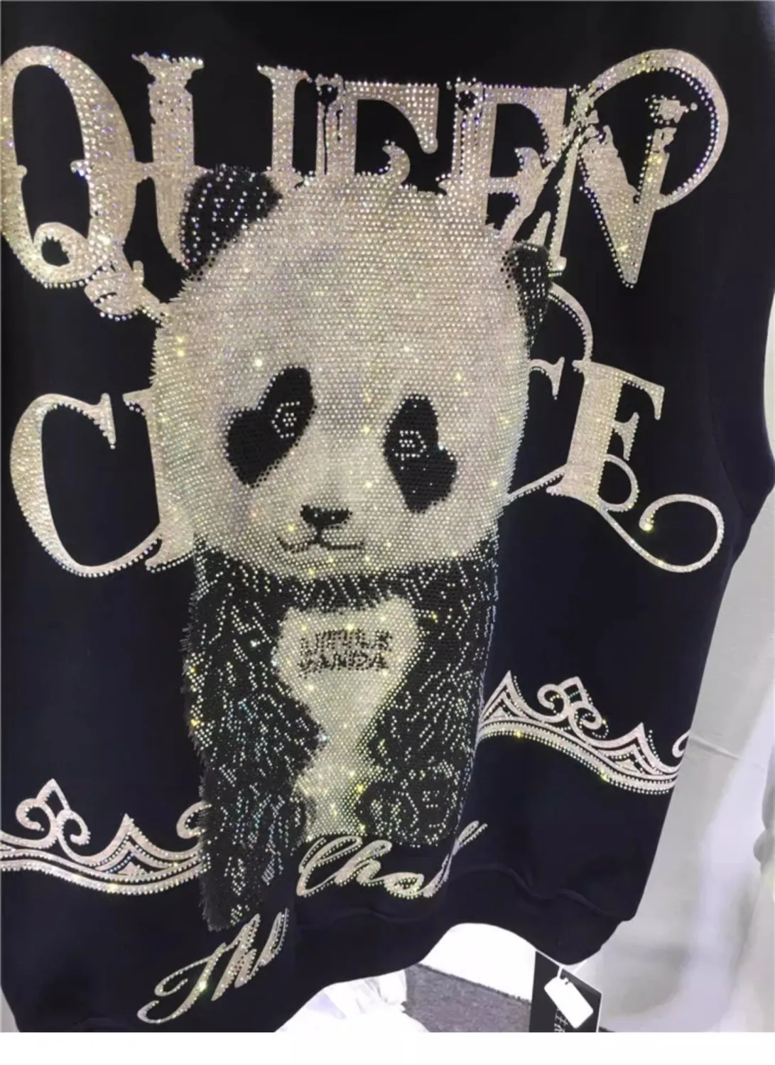 150kg Plus Size Xl-4xl Women's Hoodies Cardigan Luxury Animal Diamond Stamping Lady Zipper Sleeveless Coats Autumn Winter Hoody