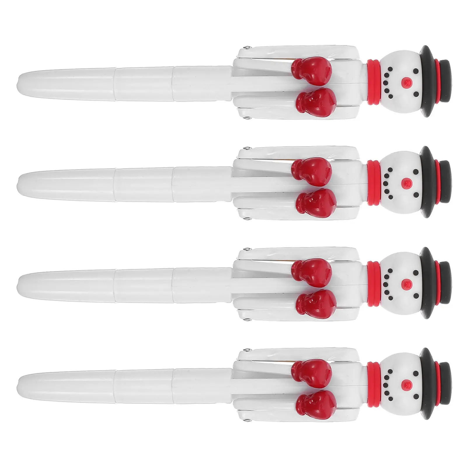 

Набор из 4 шариковых ручек «Снеговик» с гелевыми чернилами, забавные интерактивные рождественские канцелярские принадлежности, сувениры для вечеринок, кавайные антистресс-игрушки