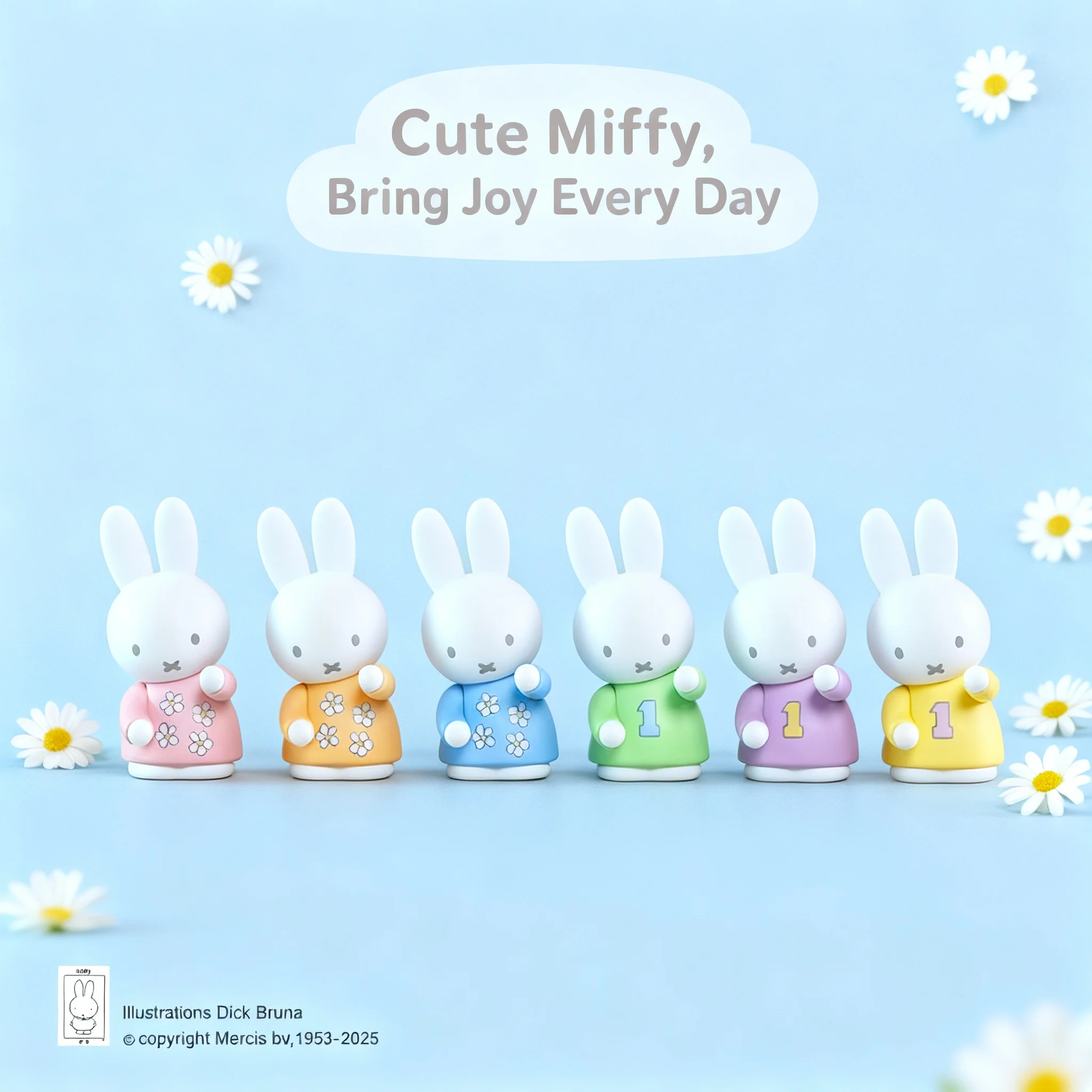 

Kawaii Miffy Storage Rack Blind Box Series Multi Functional Anime Doll Toy Figure Gift