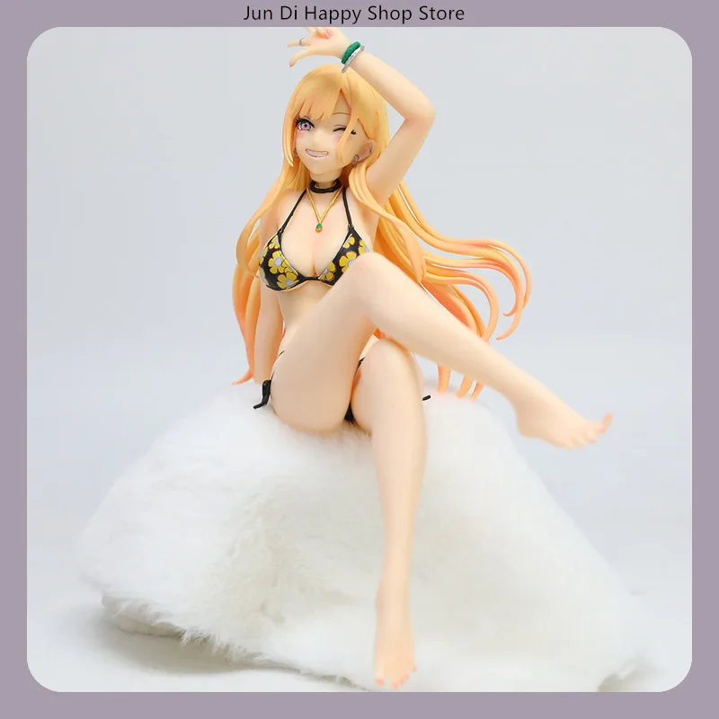 

20-сантиметровая фигурка Марин Китагава из аниме My Dress-Up Darling в сидячей позе, коллекционная модель, статуэтка, украшение для рабочего стола, игрушка, подарок
